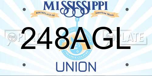 248AGL Mississippi License Plate