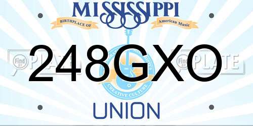 248GXO Mississippi License Plate