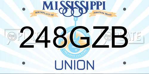 248GZB Mississippi License Plate
