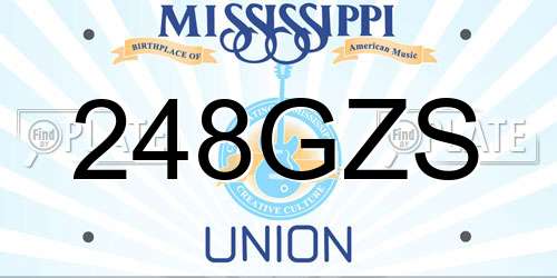 248GZS Mississippi License Plate