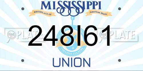 248I61 Mississippi License Plate