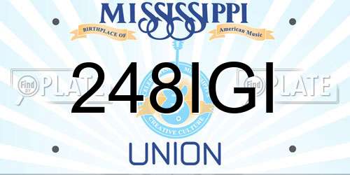 248IGI Mississippi License Plate