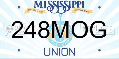 248MOG Mississippi License Plate