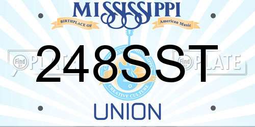 248SST Mississippi License Plate