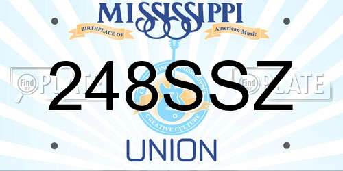248SSZ Mississippi License Plate