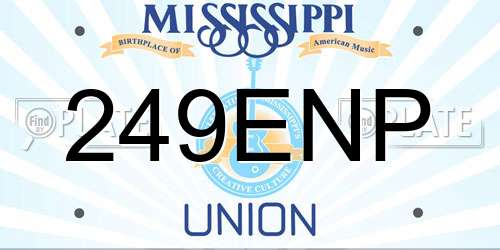 249ENP Mississippi License Plate