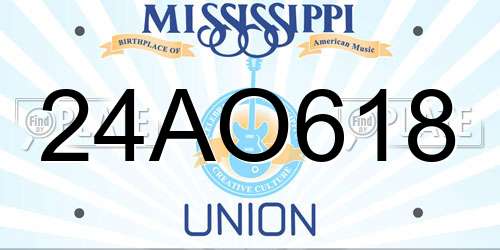 24AO618 Mississippi License Plate