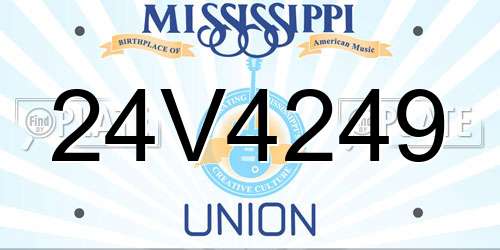 24V4249 Mississippi License Plate