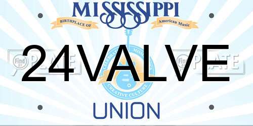 24VALVE Mississippi License Plate