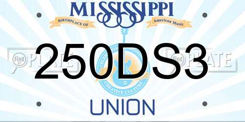 250DS3 Mississippi License Plate