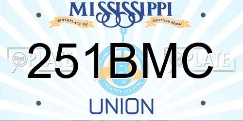251BMC Mississippi License Plate