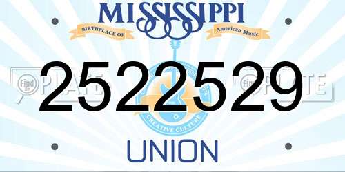 2522529 Mississippi License Plate