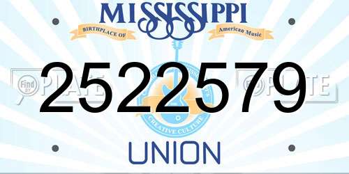 2522579 Mississippi License Plate