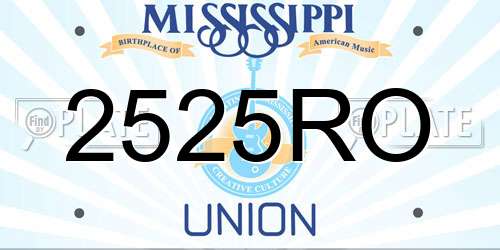 2525RO Mississippi License Plate