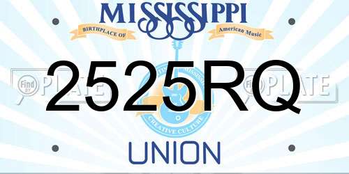 2525RQ Mississippi License Plate