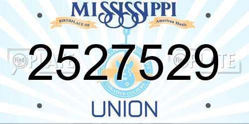 2527529 Mississippi License Plate