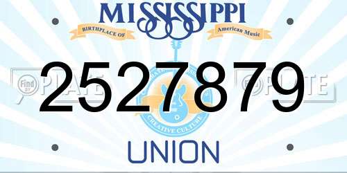 2527879 Mississippi License Plate