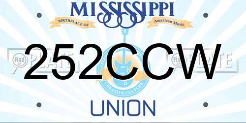 252CCW Mississippi License Plate