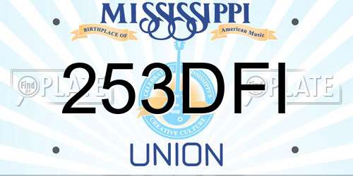 253DFI Mississippi License Plate