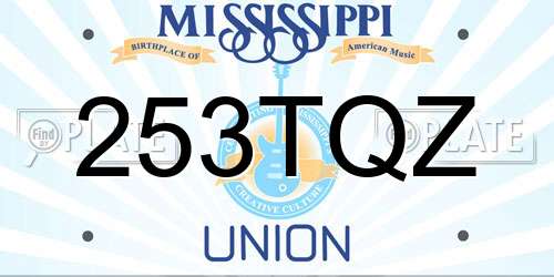 253TQZ Mississippi License Plate