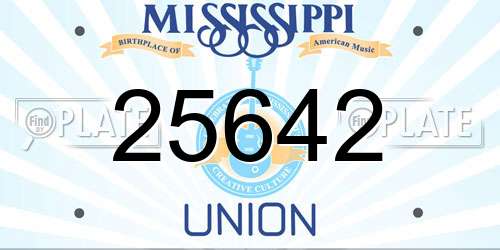 25642 Mississippi License Plate