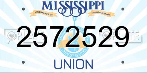 2572529 Mississippi License Plate