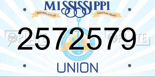 2572579 Mississippi License Plate