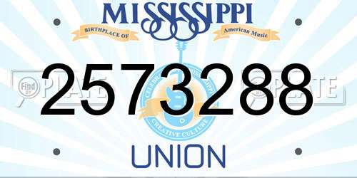 2573288 Mississippi License Plate