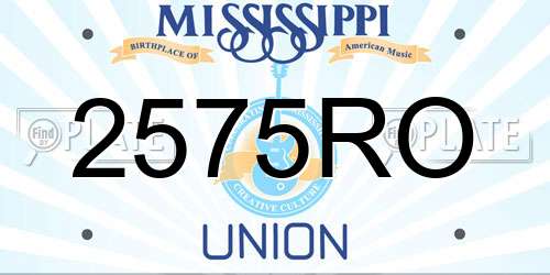 2575RO Mississippi License Plate