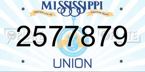 2577879 Mississippi License Plate
