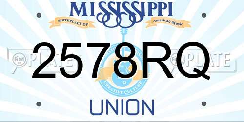 2578RQ Mississippi License Plate