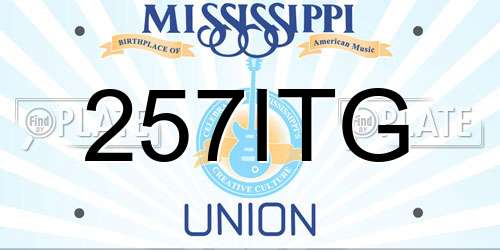 257ITG Mississippi License Plate