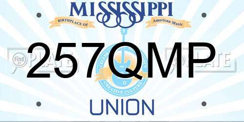 257QMP Mississippi License Plate