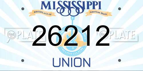 26212 Mississippi License Plate
