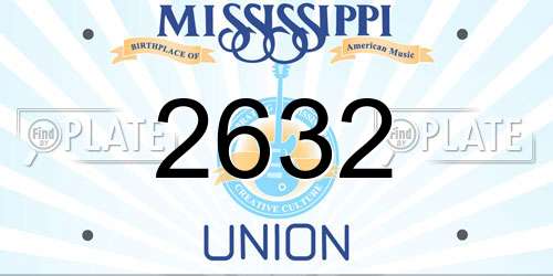 2632 Mississippi License Plate