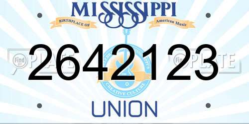 2642123 Mississippi License Plate