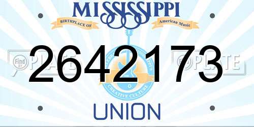 2642173 Mississippi License Plate