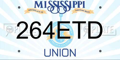 264ETD Mississippi License Plate