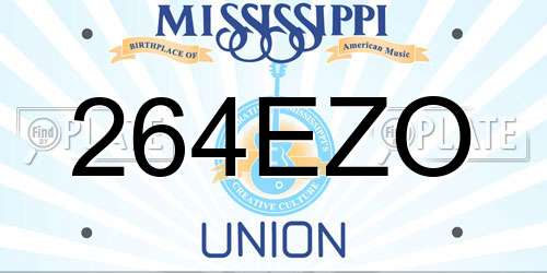 264EZO Mississippi License Plate