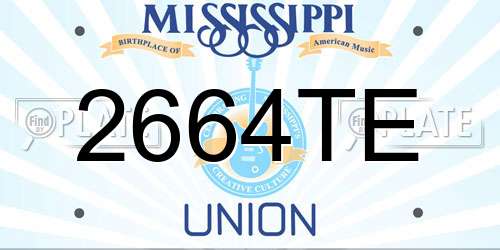 2664TE Mississippi License Plate