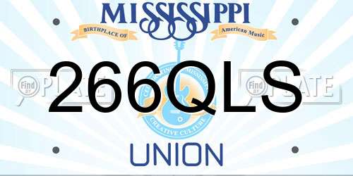 266QLS Mississippi License Plate