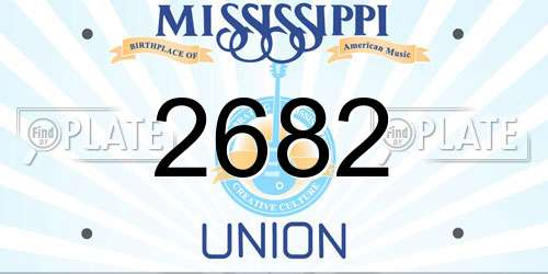 2682 Mississippi License Plate