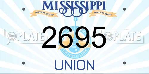2695 Mississippi License Plate