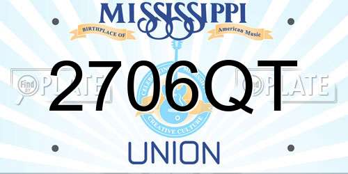 2706QT Mississippi License Plate