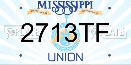 2713TF Mississippi License Plate