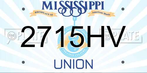 2715HV Mississippi License Plate