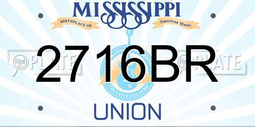 2716BR Mississippi License Plate