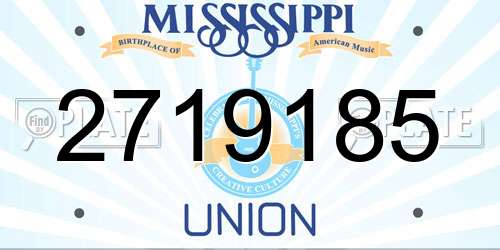 2719185 Mississippi License Plate