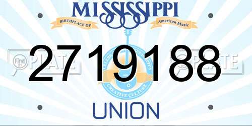 2719188 Mississippi License Plate