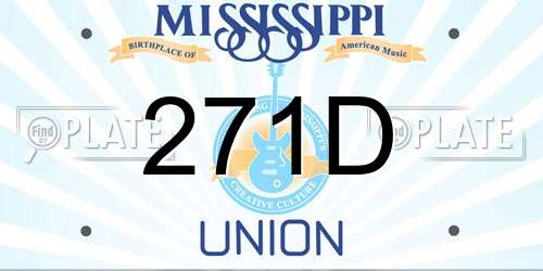 271D Mississippi License Plate